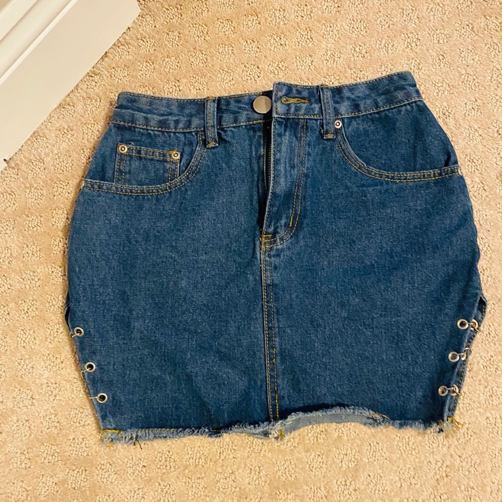 Pretty Little Thing- Denim Mini Skirt
